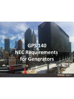 GPS 140 NEC Requirements for Generators