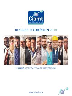 DOSSIER D'ADH&#201;SION 2018 - ciamt.org