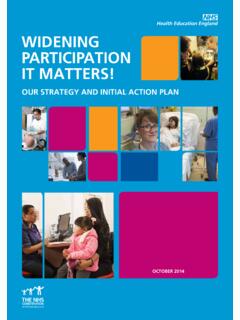 WIDENING PARTICIPATION IT MATTERS! - hee.nhs.uk