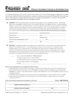 Influenza Vaccination Consent or Declination Form