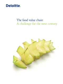 The food value chain A challenge for the next century