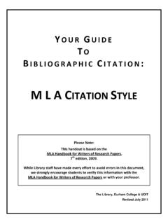 M L A CITATION STYLE - American Studies Journal