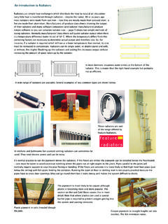 An Introduction to RadiatorsAn Introduction to …