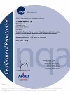ISO 9001: 2008 - ProTek Devices