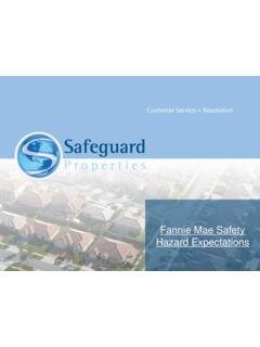 Fannie Mae Safety Hazard Expectations - Safeguard Properties