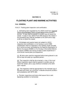FLOATING PLANT AND MARINE ACTIVITIES - …
