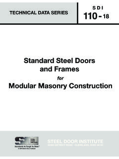 S D I TECHNICAL DATA SERIES 110 - 18 - Steel Door