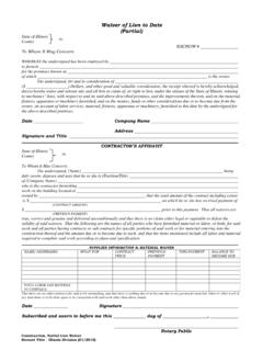 Waiver of Lien to Date (Partial) State of Illinois County ...