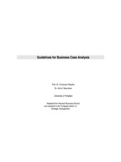 Guidelines for Business Case Analysis - uni-potsdam.de