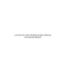 A Suite of Case Studies in Relational Database Design