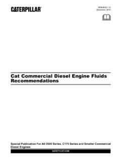 Cat Commercial Diesel Engine Fluids Recommendations