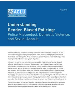 Understanding Gender-Biased Policing