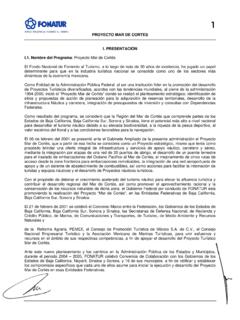 PROYECTO MAR DE CORTES I. PRESENTACI&#211;N I.1. Nombre …