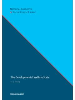 The Developmental Welfare State - Social Inclusion