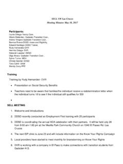 SELL SW Las Cruces Meeting Minutes May 18, 2017