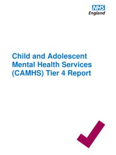 Child and Adolescent Mental Health Services (CAMHS) Tier 4 ...