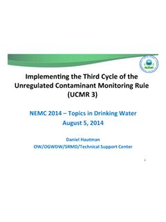 Implemenng)the)ThirdCycle)of)the) Unregulated)Contaminant ...