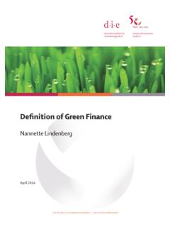 Definition of Green Finance - Convention on Biological ...