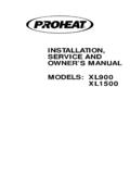INSTALLATION, SERVICE AND OWNER’S MANUAL …