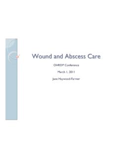 Wound and Abscess Care - OHRDP