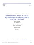 Wireless LAN Design Guide for High Density Client ...