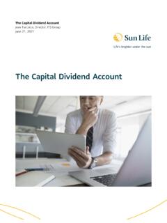 The Capital Dividend Account - Sun Life Financial