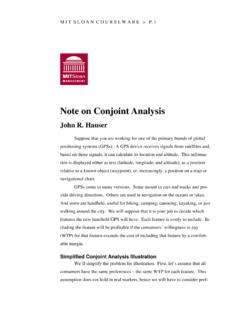 Note on Conjoint Analysis - mit.edu