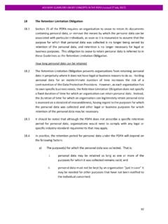 The Retention Limitation Obligation - Ch 18 (270717)