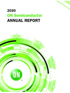 2020 ON Semiconductor ANNUAL REPORT