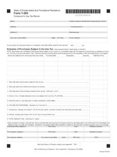 Form T-205 Consumer's Use Tax Return …