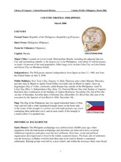 Country Profile: Philippines