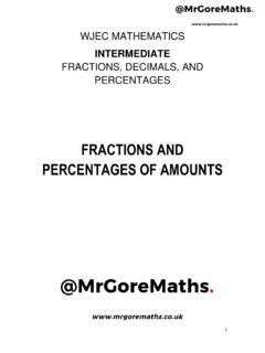 FRACTIONS AND PERCENTAGES OF AMOUNTS