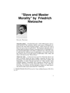 “Slave and Master Morality” by Friedrich Nietzsche
