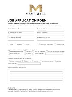 JOB APPLICATION FORM - icadsdigital.co.za