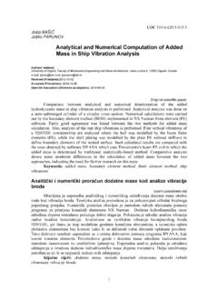 Analytical and Numerical Computation of Added …