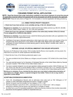 FIREARMS PERMIT INITIAL APPLICATION