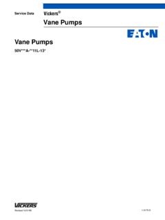 Service Data Vickers Vane Pumps - Eaton