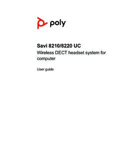 Savi 8210/8220 UC - Plantronics