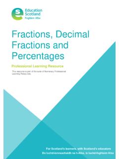 Fractions, Decimal Fractions and Percentages