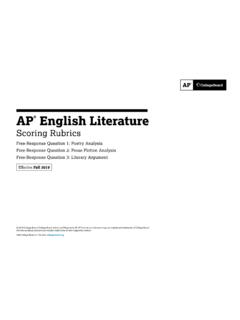 AP English Literature and Composition Free-Response ...