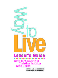Ideas for Growing in Christian Practices with Teens