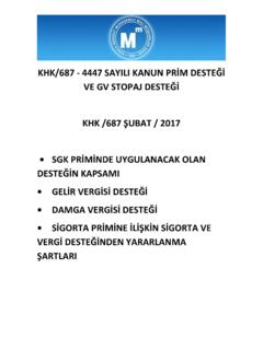 KHK/687 - 4447 SAYILI KANUN PRİM DESTEĞİ VE GV STOPAJ ...
