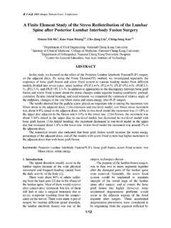A Finite Element Study of the Stress Redistribution of the ...