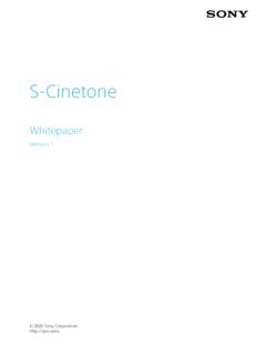 S-Cinetone - pro.sony