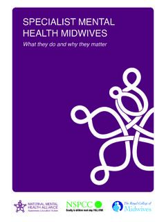 SPECIALIST MENTAL HEALTH MIDWIVES - RCM