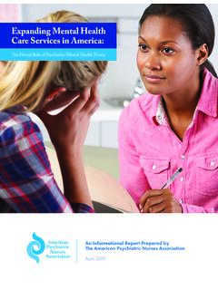Expanding Mental Health Care Services in America - APNA
