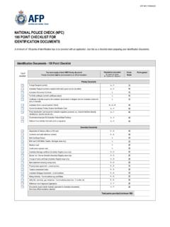National Police Check 100 point checklist