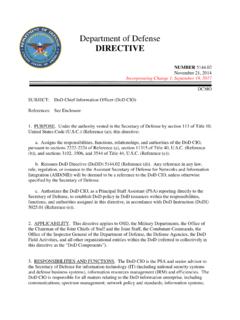 Department of Defense DIRECTIVE