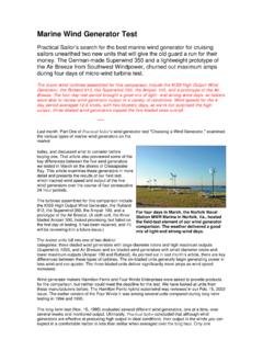 07-2007 Marine Wind Generator Test - Naviclub.com