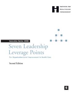Innovation Series 2008 Seven Leadership Leverage Points